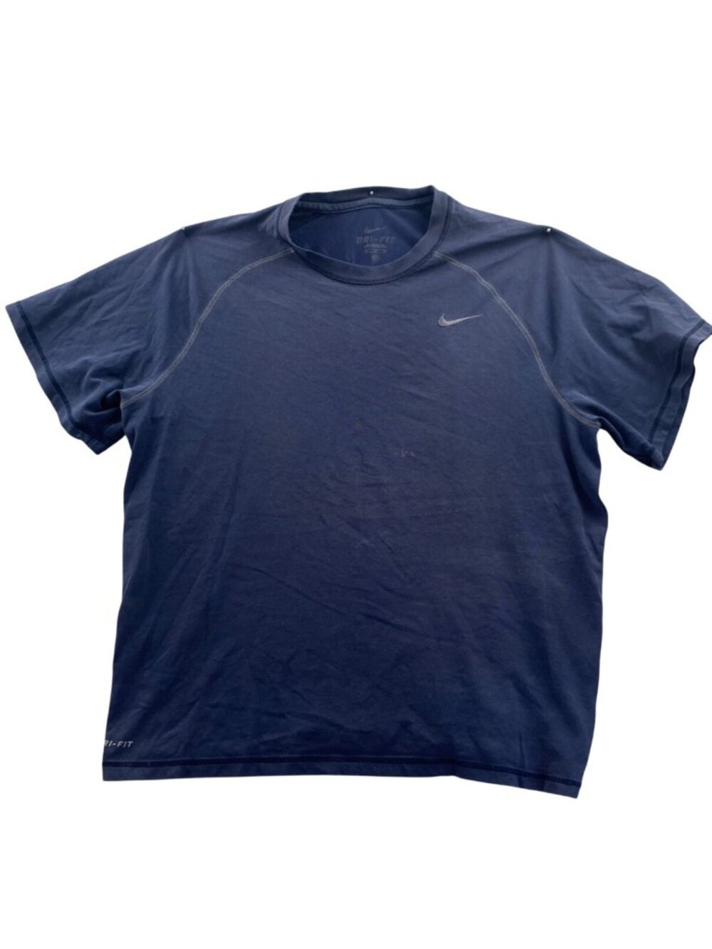 Nike Mens Dri-Fit T-Shirt XL Navy Blue Short Sleeve Crewneck Casual Athletic Tee